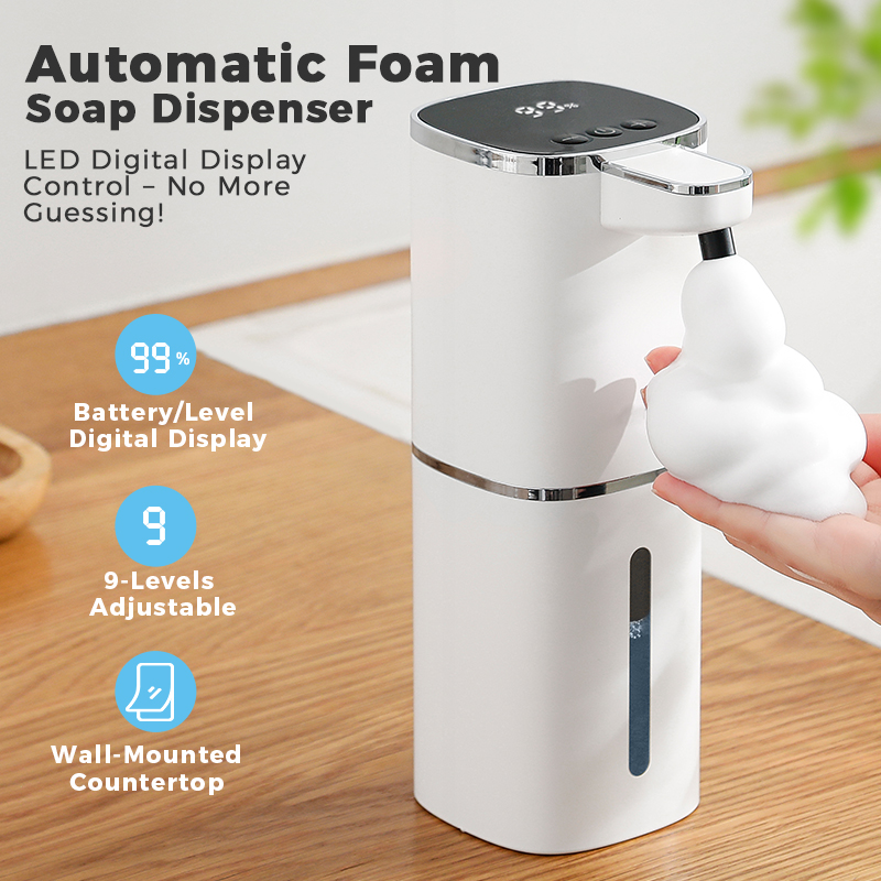 Soap Making Machine - 自動センサーソープディスペンサー、泡状手洗い装置、ポータブルソープボトル、380mlソープ分配装置、浴室用