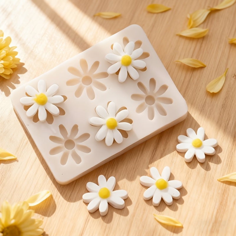 Natural Making Soap - 1pc 3D デイジーひまわりシリコンモールド石鹸キャンドル樹脂 DIY クラフトホリデーデコレーション用