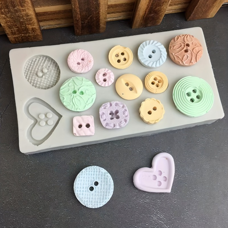 Natural Making Soap - ボタン型シリコンモールド シリコンモールド 石鹸やキャンドルの装飾ツール用