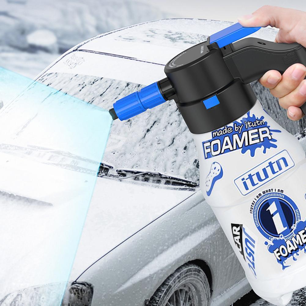Soap Making Machine - 電動フォームスプレーヤー 車用洗車プロ スノーフォームキャノン ジェネレーター 自動バッテリー式圧力ソープスプレーヤー 車のケア用