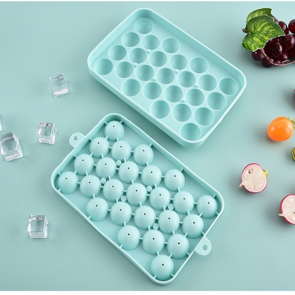 Natural Making Soap - クリエイティブシリコングレープボール型 25グリッド丸型手作り石鹸型 柔軟な再利用可能なアイスキューブ型 バーパーティー用