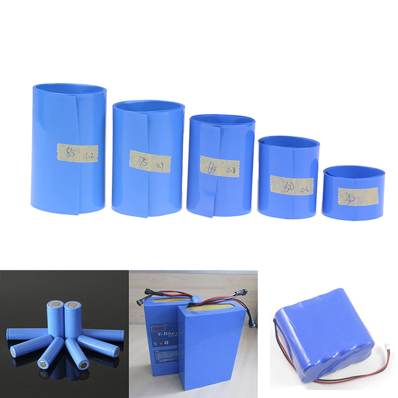 Shrink Wrap Pvc - 収縮チューブ透明PVCフィルムスリーブ,18650リチウム電池,熱収縮フィルム,65mm, 75mm, 85 mm