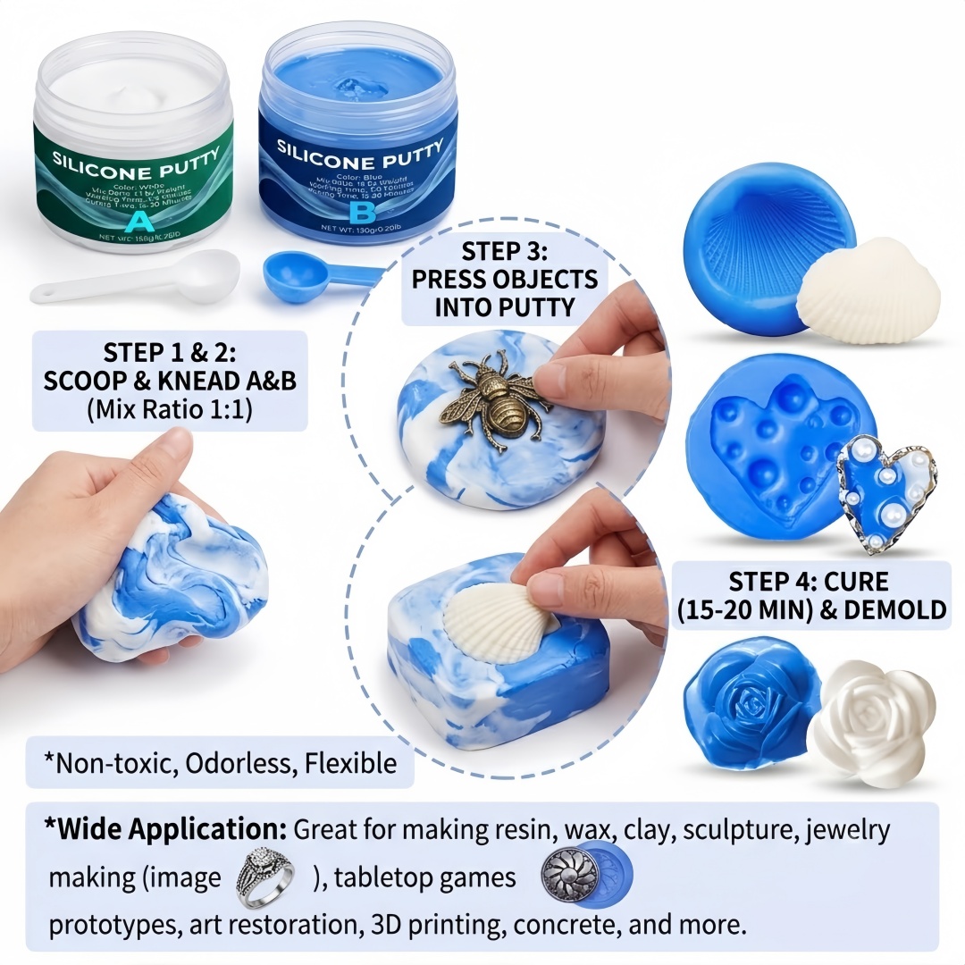 シリコーンパテ型作成用品 石膏キャンドル石鹸型用に簡単に成形 - Natural Making Soap のレビューと価格