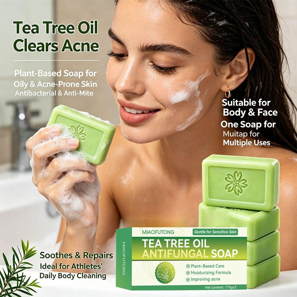 3 個ティーツリーオイル石鹸バー天然植物エキス手作り石鹸ディ - Soap Making Fragrance Oil のレビューと価格