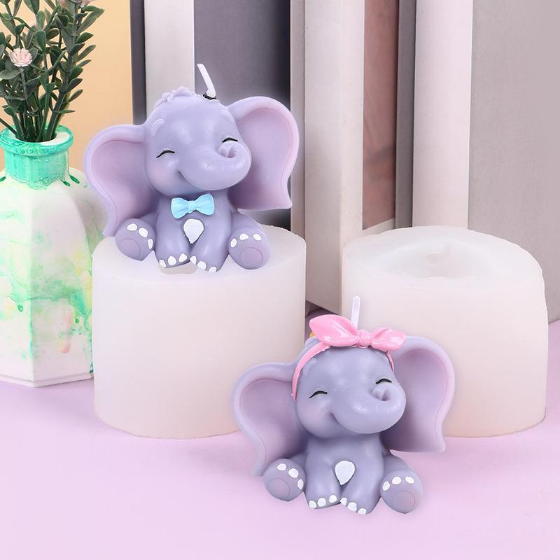 かわいい3D象型シリコンキャンドルモールド、簡単リリース、再 - Natural Making Soap のレビューと価格