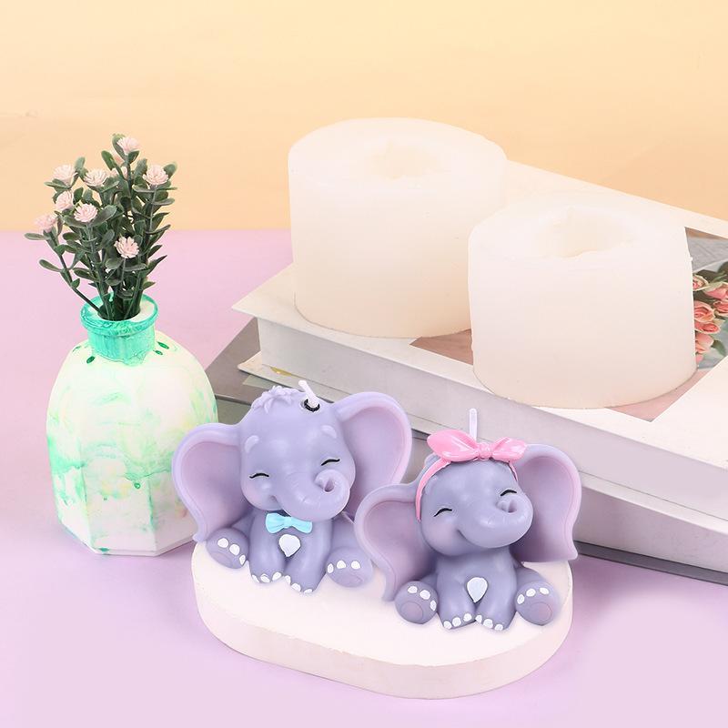 かわいい3D象型シリコンキャンドルモールド、簡単リリース、再 - Natural Making Soap のレビューと価格