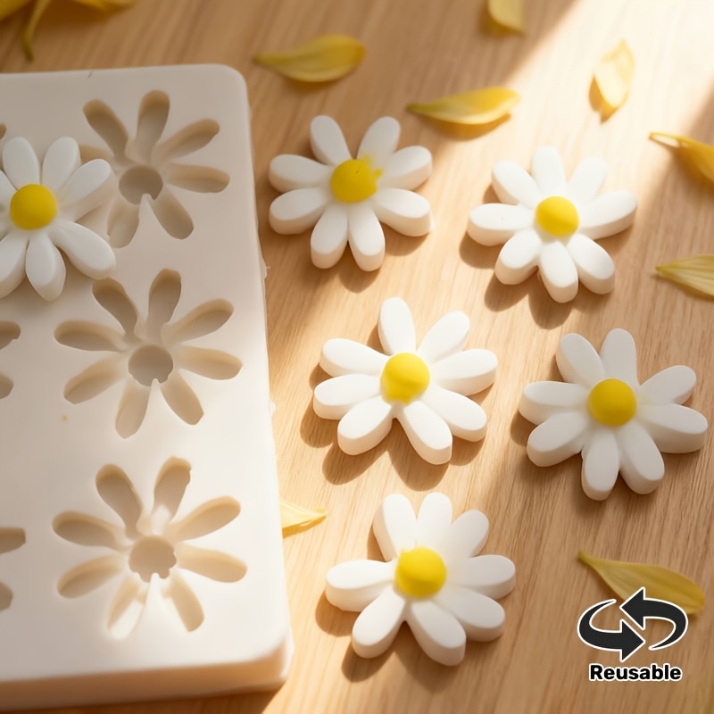1pc 3D デイジーひまわりシリコンモールド石鹸キャンドル - Natural Making Soap のレビューと価格