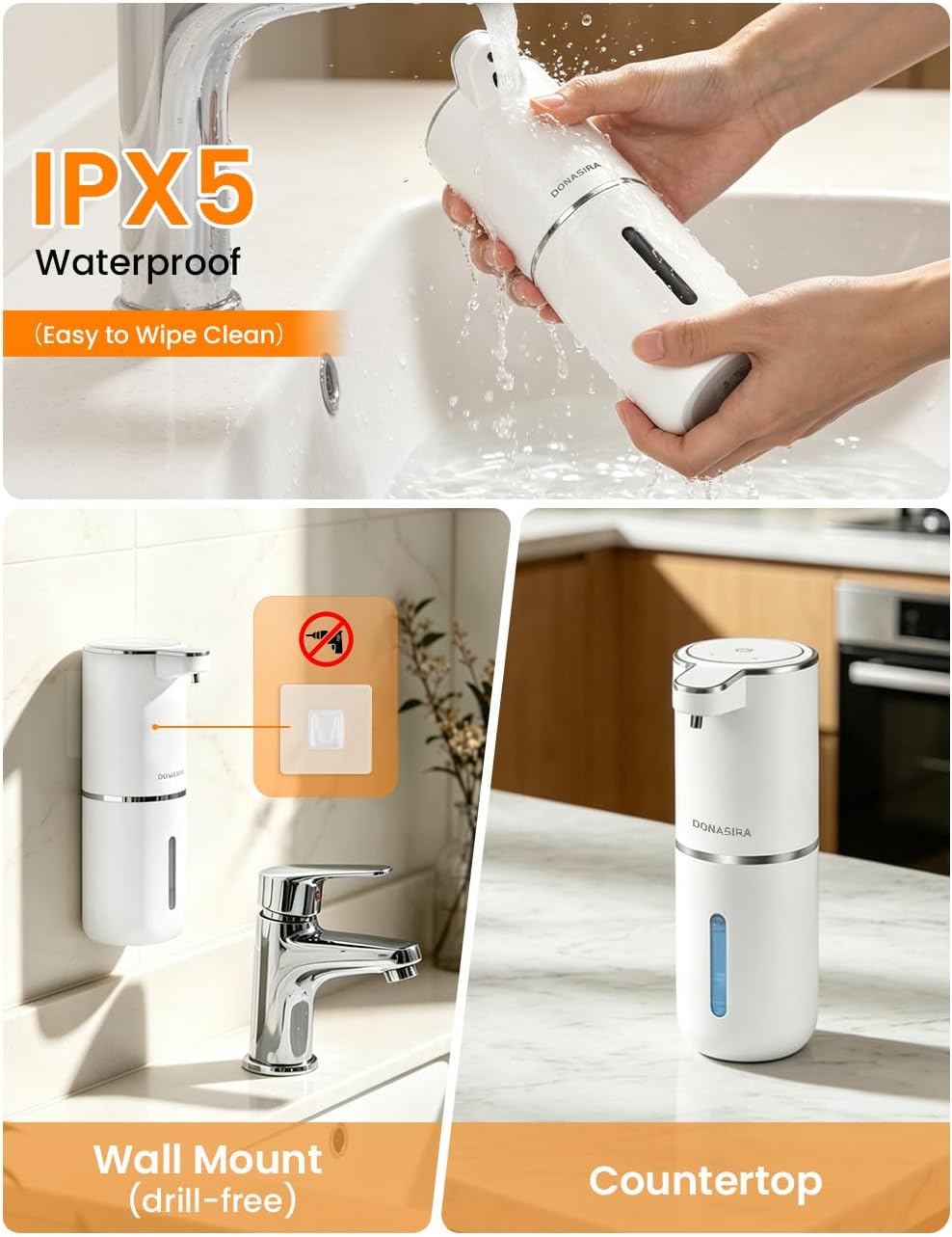 380ML容量 ライトディスプレイ 4段階調整可能な泡/液体 - Soap Making Machine のレビューと価格