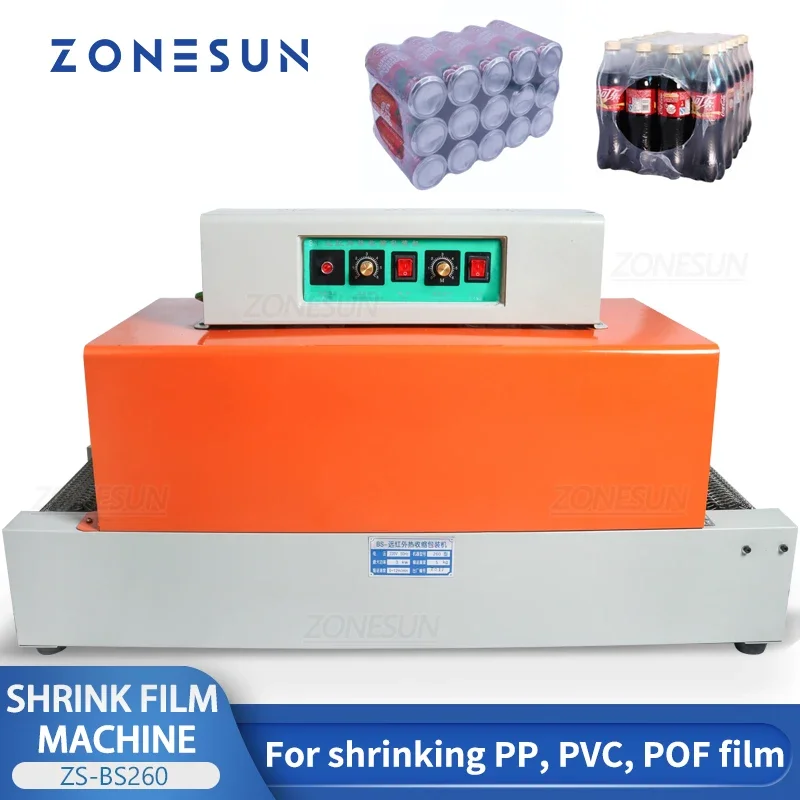 ZONESUN ZS-BS260 熱収縮トンネル機 POF  - Shrink Wrap Pvc のレビューと価格