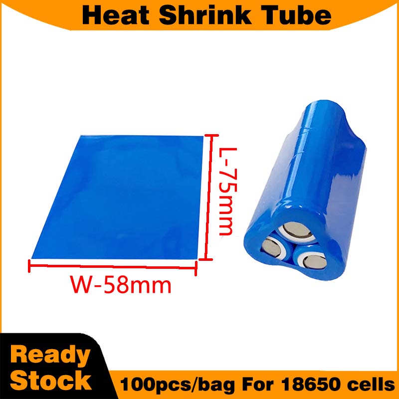 18650電池セル用青色熱収縮チューブ、ラップスリーブ100 - Shrink Wrap Pvc のレビューと価格