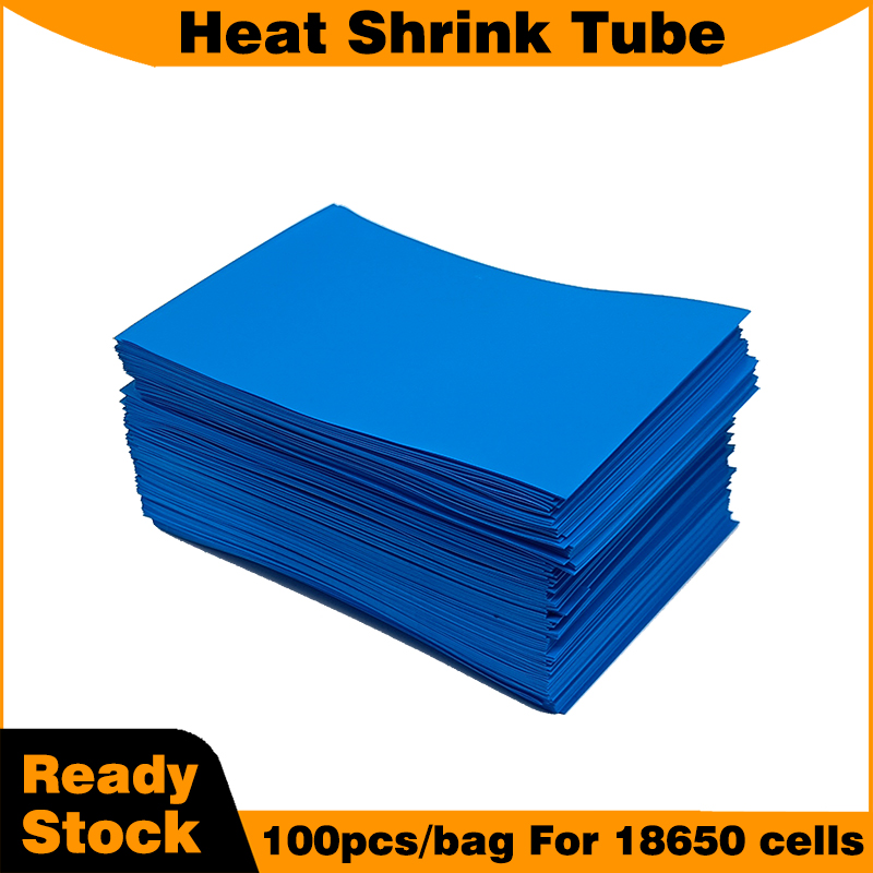 18650電池セル用青色熱収縮チューブ、ラップスリーブ100 - Shrink Wrap Pvc のレビューと価格