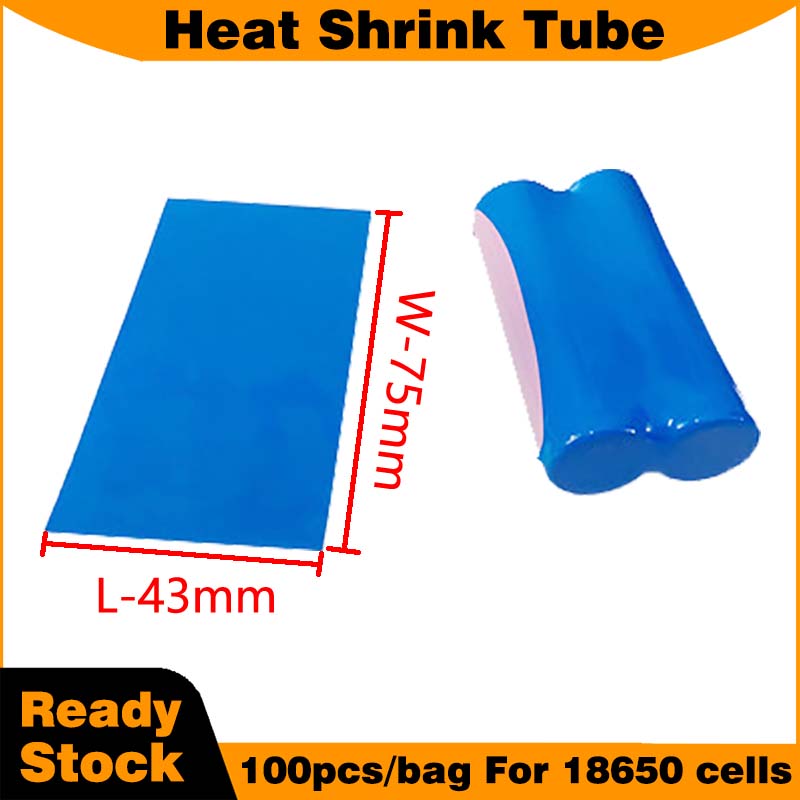 18650電池セル用青色熱収縮チューブ、ラップスリーブ100 - Shrink Wrap Pvc のレビューと価格