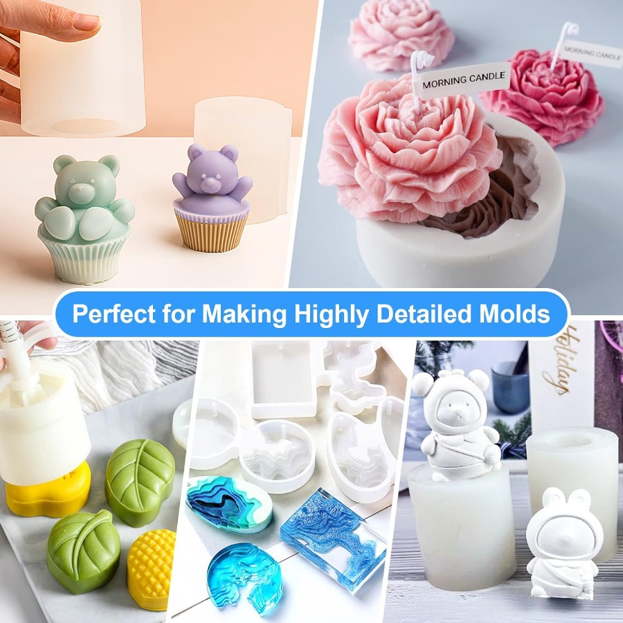 シリコンモールド作成キット、38.8オンス 15A弾性液体シ - Natural Making Soap のレビューと価格