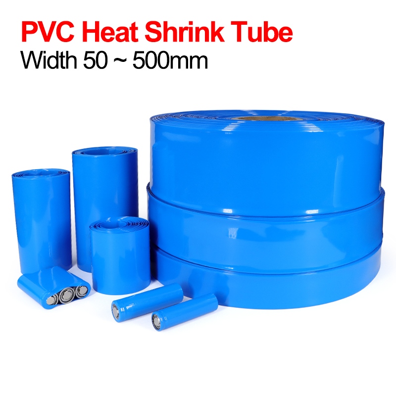 1/5m PVC 熱収縮チューブ ブルー 幅 50mm 〜  - Shrink Wrap Pvc のレビューと価格