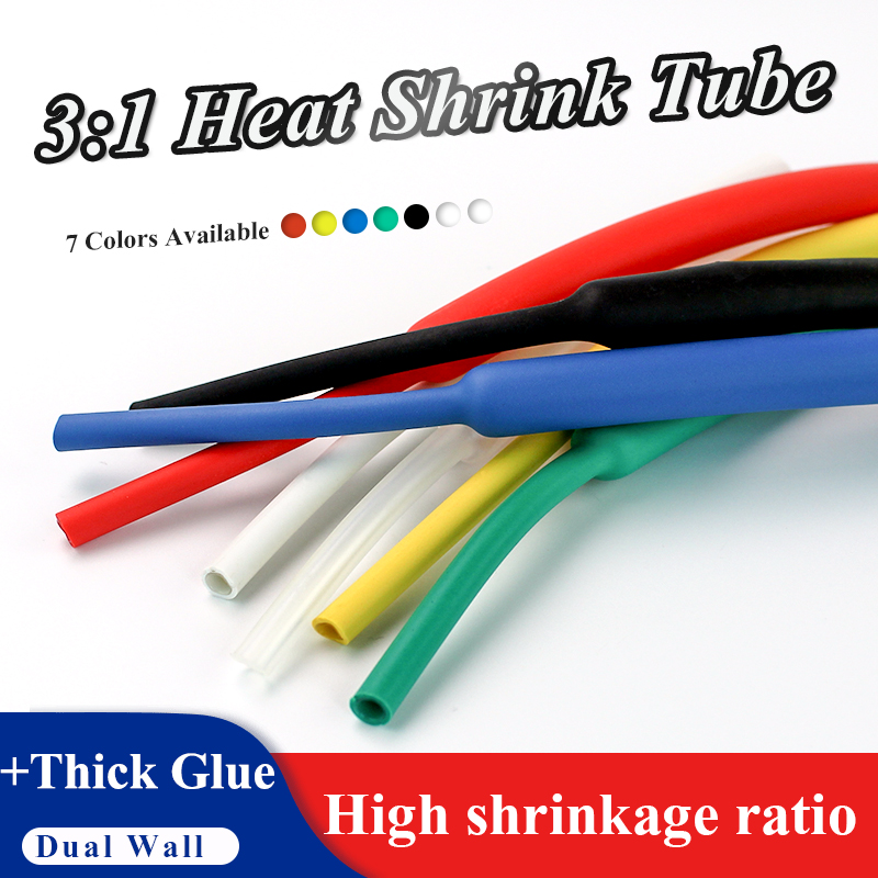 1メートル/ピース3:1熱収縮チューブ接着剤でデュアル壁チュ - Shrink Wrap Pvc のレビューと価格